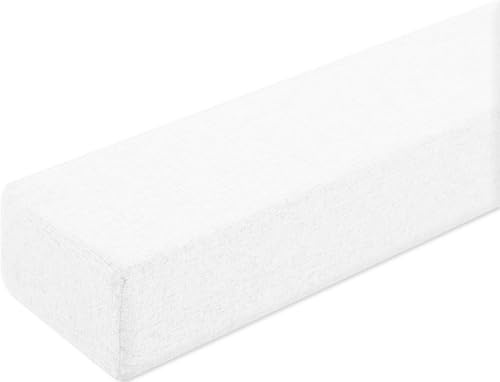 Yekuhe Lückenfüller für langes Bett/Matratzen-Lückenkissen/Kopfteil-Lückenfüller/Bettverbinder/Matratzenverlängerung, schließt die Lücke zwischen Matratze und Wand/Kopfteil(White,90x10x25cm)