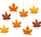 8 PCS Anhänger Herbst Deko, Ahornblatt Anhänger, Herbstanhänger, Blätteranhänger, Herbst Deko, Herbst Dekoration Baumschmuck, für Drinnen und Draußen, Hochzeit, Erntedankfest, Abendessen, Party, Deko