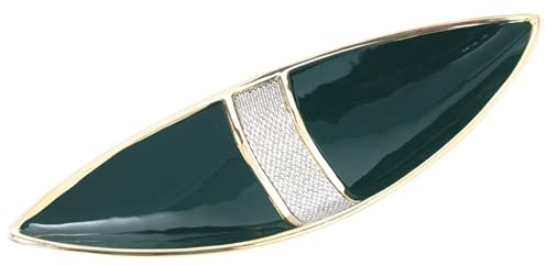 CENTRO CERÁMICA VERDE/ORO C/BRILLOS PLATA_47X16X9CM