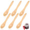6 Stück Holzlöffel Klein, Kleine Holzlöffel, Mini Holzlöffel Kleine Löffel für Gewürzgläser Runder Gewürzlöffel Honiglöffel Teelöffel Kleine Löffel Umweltschutz Holzlöffel für Salz, Zucker, Pfeffer