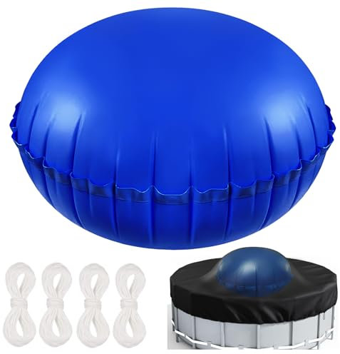 Oreillers de piscine gonflables de 1,8 m de diamètre pour piscine hors sol, kit d'hivernage de fermeture de piscine d'hiver avec cordes, oreiller égaliseur de glace en PVC pour soutenir les