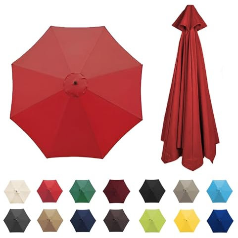 UUDQCD Toile de Rechange pour Parasol Déporté 2m 2.7m 3.0m À 6/8 Baleines Aux UV Housse De Rechange