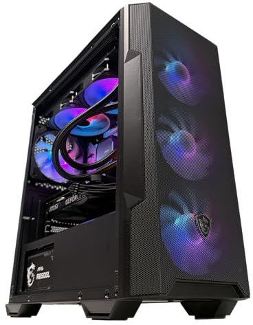 PC Gaming Fisso Dekstop - Ryzen 7 5700X, RX9060XT 16GB, SSD 1TB, 32GB RAM, Dissipatore a Liquido, 6 Ventole