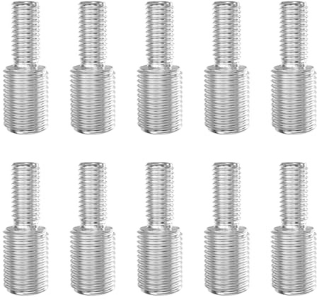 GUEEYUAW 10 Pièces Boulons Giletés à Double Extrémité M5 x 10 mm vers M8 x 10 mm, 304 Acier Inoxydable A2 V2A, Adaptateurs, Réducteurs (Longueur Totale : 20 mm)