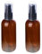 SAFIGLE 5pcs Refillable Empty Spray Bottle Portable Fine Mist Cosmetic Dispenser with Black Pump for Travel and Outdoor Use Light Brown