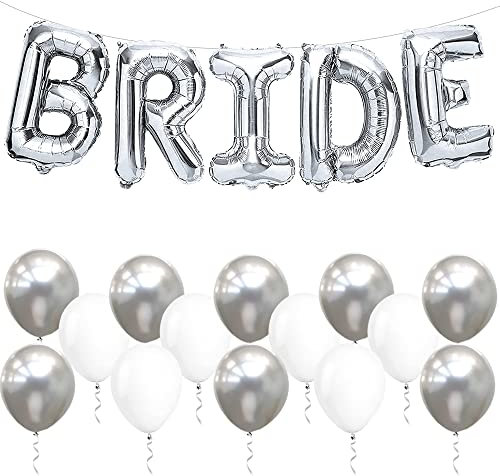 JGA Deko Frauen Luftballons Set, Bride To Be Luftballons,Bride Buchstaben Ballons,Bride to Be Deko,Hochzeit Folienballon Bride Luftballons für Bachelorette Party Deko,Hochzeit Deko