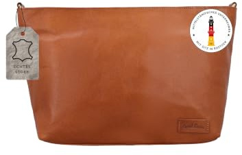 Gusti Leder Alara Schultertasche Damen – Umhängetasche & Handtasche, mittelgroß, Echtleder Braun