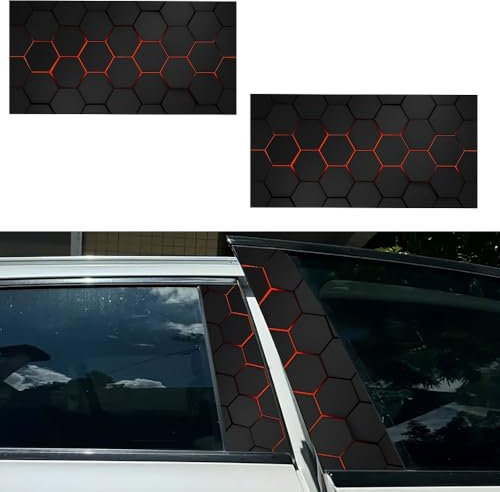 JGGQSY 2pcs Auto-Mittelsäule Wabenaufkleber,Kompatibel mit Cupra Ateca/Born/E-Racer/Formentor/Leon/TCR,Autoteilen