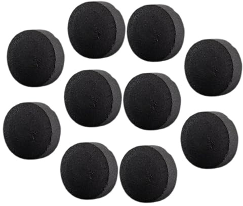 SUPVOX 10pcs Natural Wood Fire Charcoal Tablets for Bbq Grill and Outdoor Picnic, 33mm Fast Ignition Smoke-free Heating Fire Charcoal Suitable for Home Barbecue and Stove Cooking