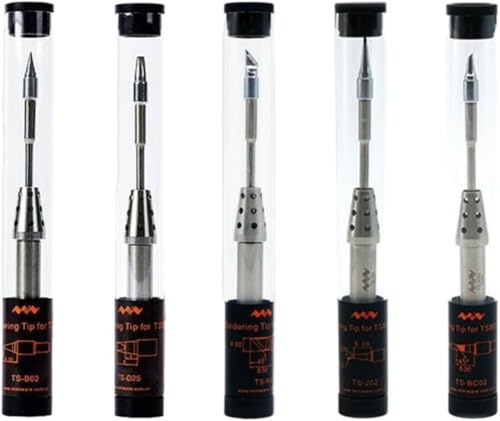 Lötspitzen Ersatzset, Lötkolbenspitzen für TS80P Lötspitzen Reaktivator mit Kupferkern und Beschichtung, hitzebeständig, bleifrei