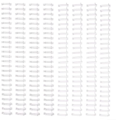 Vaessen Creative Drahtbindekämme Weiß & Silber – 8 St. Metall Binderinge 30,5 cm x 16 mm und 2:1 - für das Bind Easy Bindegerät – Selbstgemachter Notizbücher, Planer, Journals und Alben