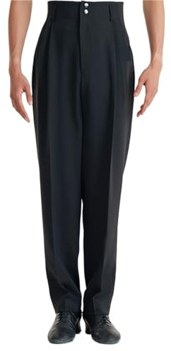 GIJMZY Tanzhose Herren Latein-Tanzhosen for Männer Hosen mit Kordelzug-Design Übungshosen Gesellschaftstanz-Wettbewerbskostüme Tanzhosen(XL)