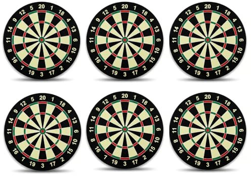 Nivofu 6 Stück Dart Zubehör Untersetzer Gläser, Dartscheibe Stil Coaster | Rutschfeste Bieruntersetzer, Glasuntersetzer im Dartscheiben Design lustiges Geschenk für Männer
