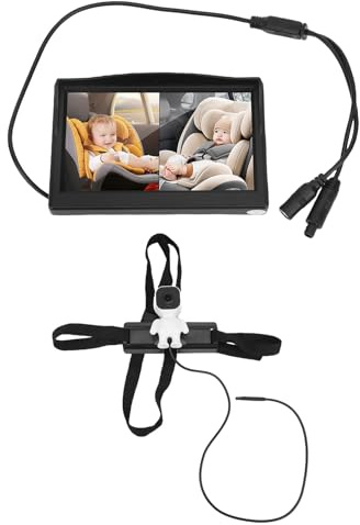 Ejoyous Caméra de Voiture pour bébé avec écran HD de 5 Pouces, Moniteur de Siège Arrière à Vue Nocturne 1080P pour la sécurité des Nourrissons