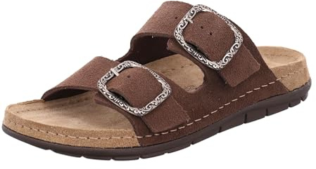 Rohde Damen Pantolette mit Zwei Schnallen aus Velourleder Rodigo-D 5893