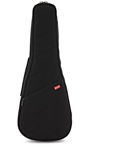 G4M Gigbag für Tenor-Ukulele, schwarz | Verstaut und Transportiert Tenor-Ukulelen, 5D-Schutzsystem, Halsstütze mit Gurt, Große Vordertasche