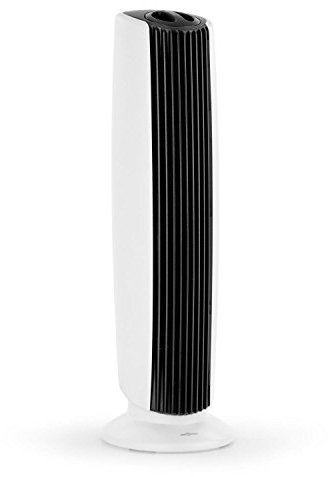 Oneconcept St Oberholz XL - Purificateur d´air 3en1, Ionisateur, Ventilateur Colonne, stérilisateur UV, Filtre Acier inoxydabe, Purifie 7,25 m/h - 10m² - Noir Blanc