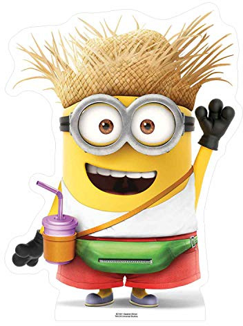 Star Cutouts SC1041 Universal Despicable Me Life Size Cut Out of Vacation Minion with Drink, 80 cm