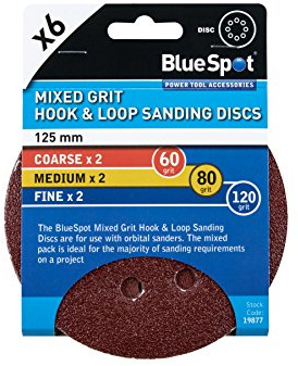 Blue Spot Tools 19877 Mixed Grit Delta Sanding Sheets, Brown