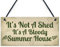 RED OCEAN Garden Sign It's Not A Shed, It's A Summer House Outdoor Novelty Plaque Shed Sign Friendship Gift