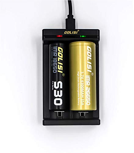 Deutsche Version | Golisi Needle-2 Lithium-Ionen Akku Ladegerät | USB | 32mm - 70mm | 0.5A