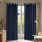 Deconovo Lot de 2 Rideaux Occultants Thermiques Anti Froid à Pattes 140x210cm Bleu Marine - Chambre Adulte Salon Design Moderne