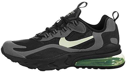Nike Boys Air Max 270 React (Gs) Running Shoe, Black Barely Volt 008, 4.5 UK