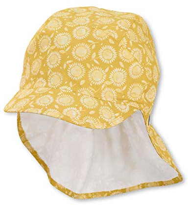 Sterntaler Baby - Mädchen Schirmmütze M. Nackenschutz 1422124 Winter-Hut, Gelb, 49