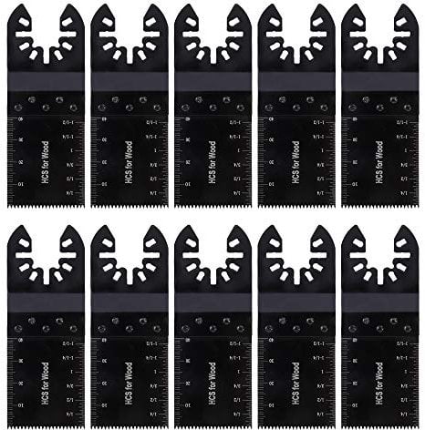 Lame Utensile Multifunzione Oscillante Universale Accessori per Utensili Oscillanti Multitool per Legno Plastica Compatible Fein Multimaster Einhell Bosch 10 Pezzi