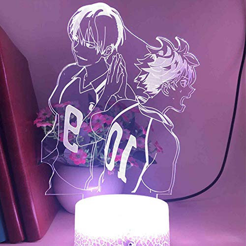 Haikyuu LED-Nachtlicht Anime Kozume Kenma Lampe Kinder Geburtstag Geschenk für Schlafzimmer Dekor Haikyuu Kenma Illusion Licht - 7 Farben Touch