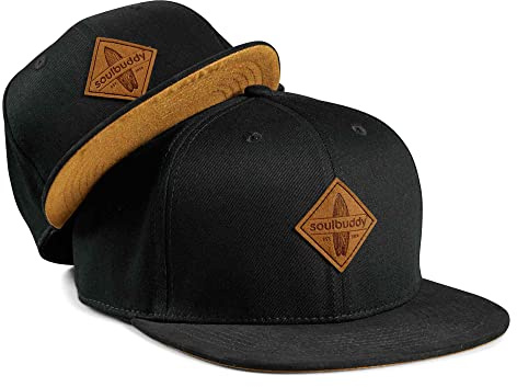 Soulbuddy Cap Herren Cap Kinder – 2er-Set Familien Outfit Set – Vatertagsgeschenk für Papa – Geschenke zum Vatertag – Papa Geschenk – Schwarz – One Size und Kids M