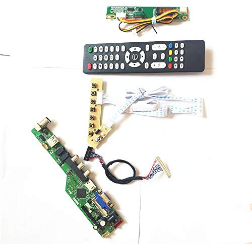 Für LP154WX4-TLC8/TLC9 T.V53 Controller-Platine, Fernbedienung + Wechselrichter + Tastatur VGA HDMI AV USB RF LCD Display Panel 1CCFL 30Pin LVDS Kit (LP154WX4-TLC8)