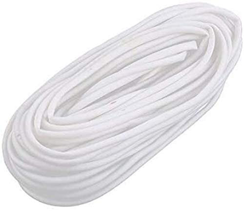 Auoeer PVC Marking Tube Sleeve 2mm Inner Dia 15M White for Cable ID Printer Printer Accessories