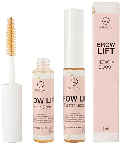 NICLAY Brow Lift Keratin Boost (5 ml) – Augenbrauen Serum, Brow Booster für volle & gepflegte Brauen, Pflege bei Brow Lifts, Augenbrauenpflege – 1 Stück