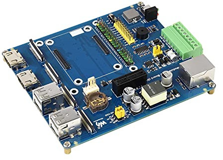 Compute Module 4 IO Board with PoE Feature (Type B) for All Variants of Raspberry Pi Compute Module 4 Onboard CSI/DSI/HDMI/USB/ETH/PCIe/RS232/RS485 Connectors