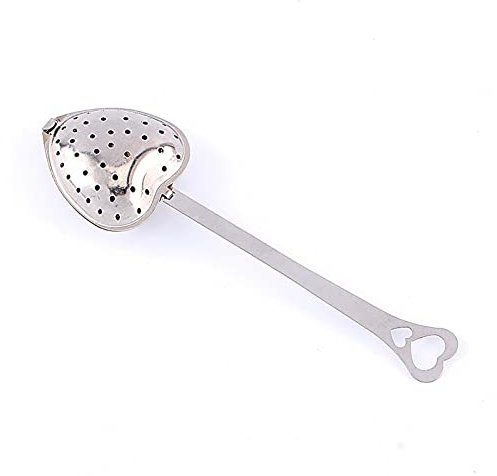 Boule à thé en acier inoxydable, infuseur à thé réutilisable passoire à thé cuillère en forme de coeur boule filtrante accessoires ménagers