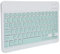 Advanced Wireless Illuminated Keyboard, Ultra Slim Full Size Keyboard, Tactile Responsive Typing, Bluetooth Rechargeable Backlit with Numeric Keypad for Tablet Phone and Desktop Computers(Green)