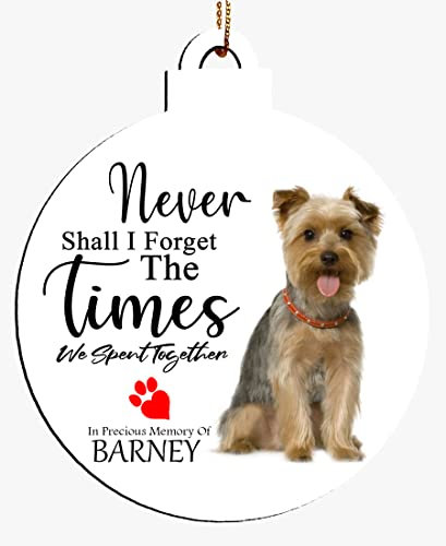 Personalised Photo Dog Loss Christmas Bauble Wooden Tree Hanging Remembrance Memorial - Upload Image - Name - Custom Keepsake