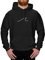 Jimmys Textilfactory Hoodie Welle Meer Wind Segeln Surfen Meeresrauschen Strand 10 Farben XS-5XL Wellenreiter Kite Beach Urlaub Baywatch Wasser See Baden, Farbe:schwarz - Logo Weiss, Größe:L