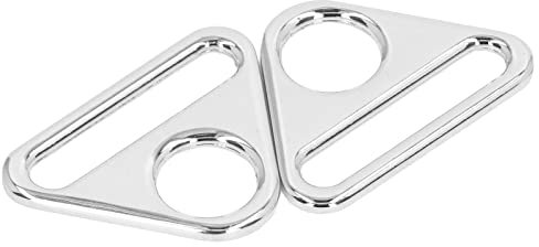 Pssopp 10 Stück Dreieck Schnalle 38mm Einsteller Dreieck mit Stange, Swivel Clip Ring Schnalle Gegossenes Dreieck Schnalle Schnur und Bandage Connector (Bai Lat)