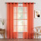 MIULEE Tende Trasparenti per Camera da Letto in Voile con Occhielli Morbidi Finestre e per Salotto Eleganti Soggiorno 2 Pannelli 140X260CM Arancione