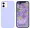 DOMAVER Silicone Cover iPhone 12/12 Pro Liquido, Antiurto Fodera in Microfibra, Cover Sottile Telefono per iPhone 12/12 Pro, Lilla Viola