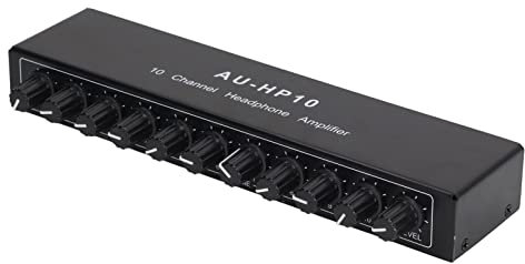 Amplificatore per cuffie a 10 canali 1 ingresso 10 uscita splitter audio stereo controllo DC 12 V