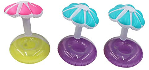 ifundom 3piezas Soporte Hinchable para Bebidas De Portavasos Flotante para Piscina Fiesta y Playa Fácil De Inflar y Usar Aleatorios