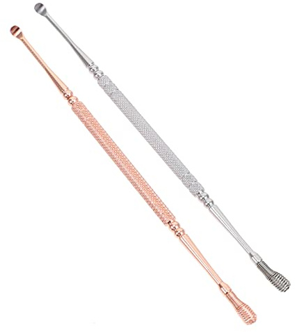Healifty 1 Set Double Head Ear Cleaning Tool Ear Cleaning Tools Ear Supply Rose Gold Stainless Steel Child