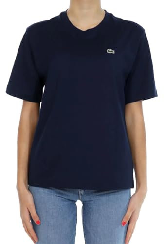 Lacoste-Damen T-SHIRT-TF7215-00, Navy Blau, 38