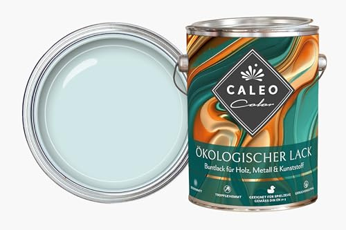 Caleo Color Lack EISBLUME Hellblau, 0,15 Liter - ökologischer Lack für Möbel - natürlich, lösemittelfrei, spielzeugtauglich