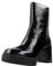 Unisa Stiefelette KOSAR, Lack/Brush, Schwarz, Damen EU 38