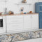 CREARREDA Cement Tiles Kitchen Rug, 180 x 50 cm, Non-Slip and Washable Vinyl, Kitchen Runner, 100% Washable, 100% Made in Italy Deluxe Line