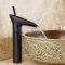 VejiA Wasserhähne Wasserhahn Wasserhahn Küchenarmatur Der kupferfarbene Schwarze Wasserfall-Wasserhahn Retro Warm- und Kaltwaschbecken-Wasserhahn Waschtischmischer Konsolentisch-Hoch